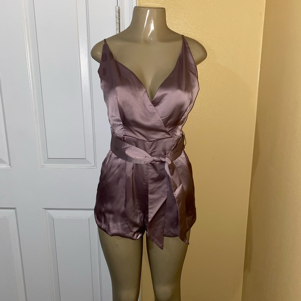 Boutique satin women romper
